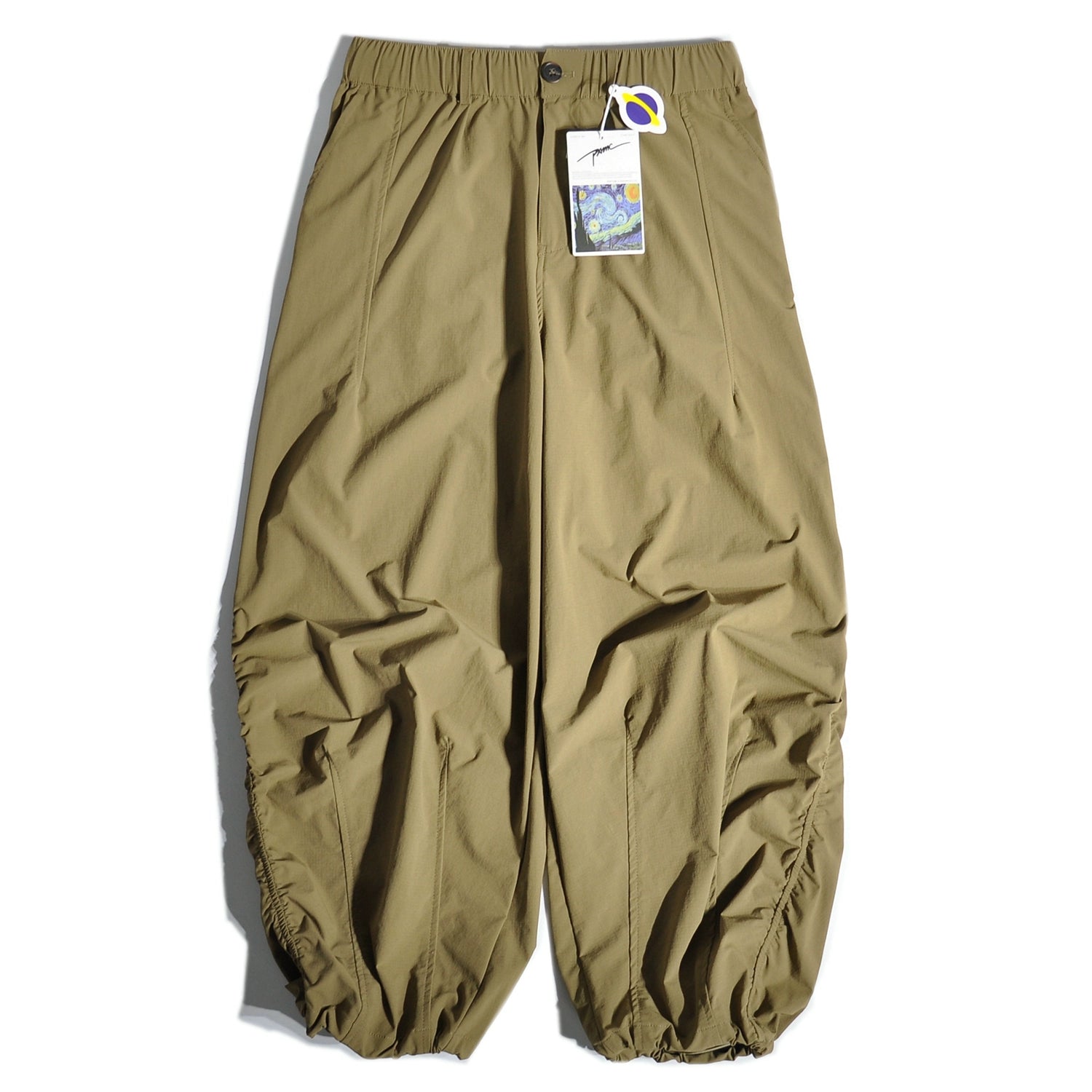 Japanese CityBoy Mountain Outdoor Functional Quick-Drying Wide-Leg Cargo Pants Loose Straight Drap Silhouette Leggings