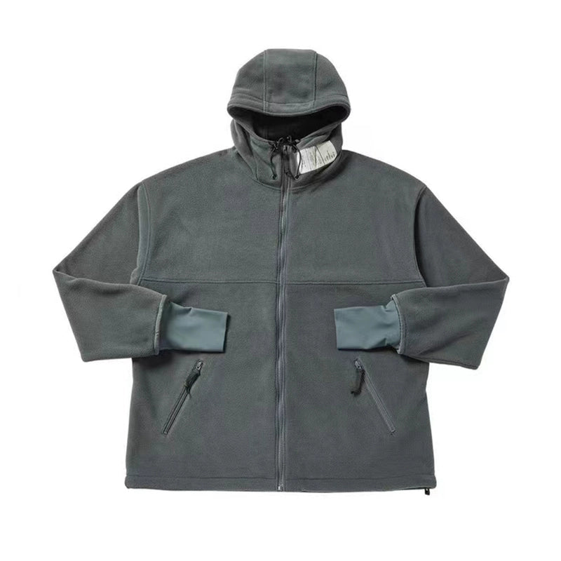Outdoor Windproof Warm Military Style Hooded Fleece Jacket in stock