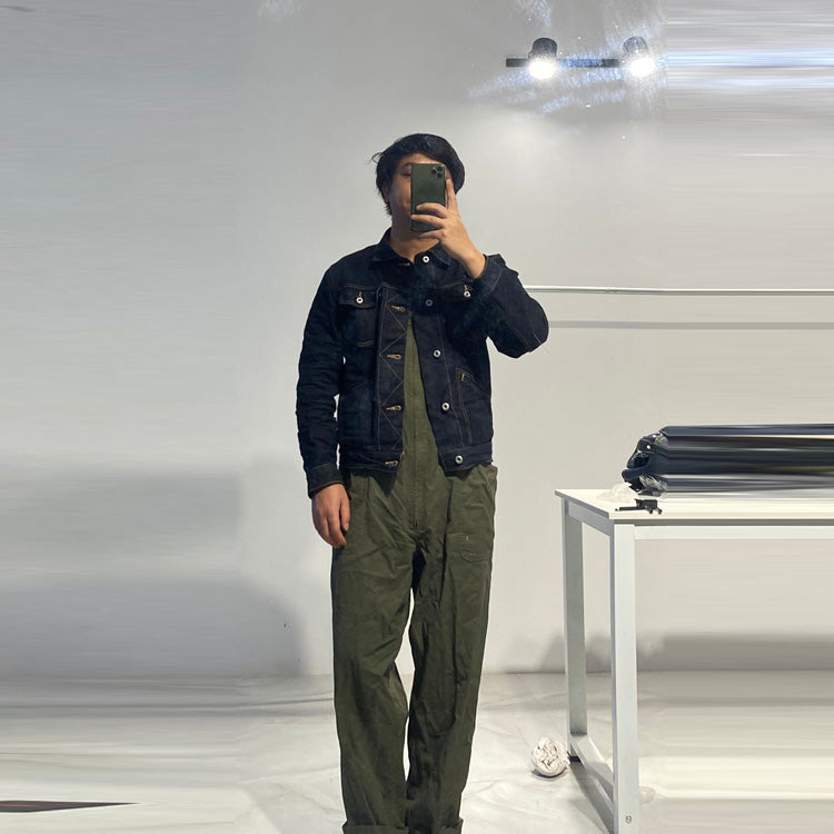 replica   15OZ desized raw cloth cattle jacket