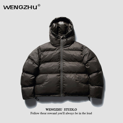 WENGZHU Designer Hooded Puffer Jacket - Loose Warm Bread Coat (Unisex)