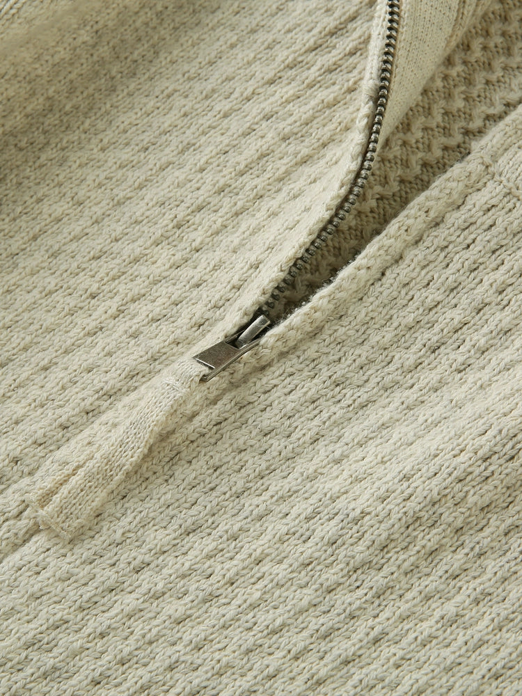 A small number of good goods 100 cotton cardigan foreign trade tail list men's autumn and winter stand-up collar rolled-edge knitwear sweater jacket