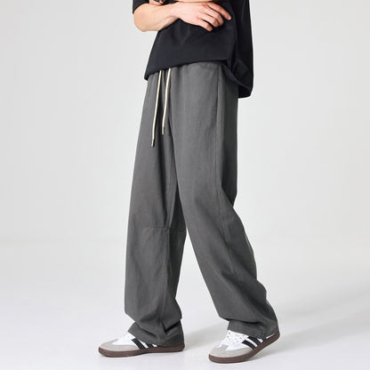 {{ Japanese Tencel Lyocell Loose Straight Cargo Pants – Cool Summer Slacks for Men – Japanese vintage | yamalin clothes | Yamalinclothes }}