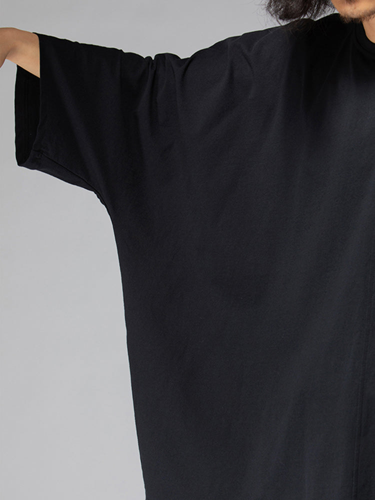 Original design men's knitted spring and summer cotton loose long-sleeved T-shirt thin top