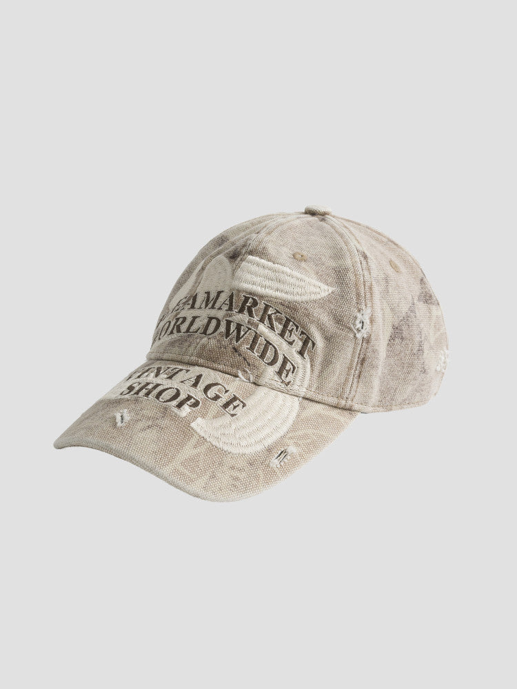 Washed Letter Embroidered Baseball Cap – Vintage Contrast Unisex – cap | japanese streetwear | vintage workwear | unisex | Yamalinclothes