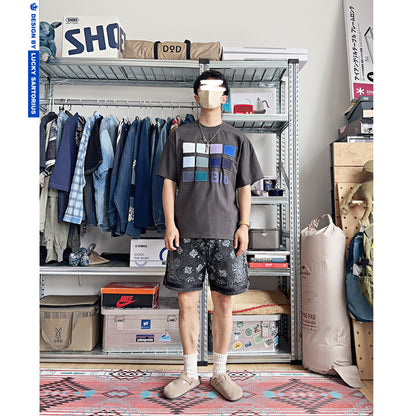 fashion brand creative simple all-matching sticker decorative embroidery loose short-sleeved T-shirt for men and women
