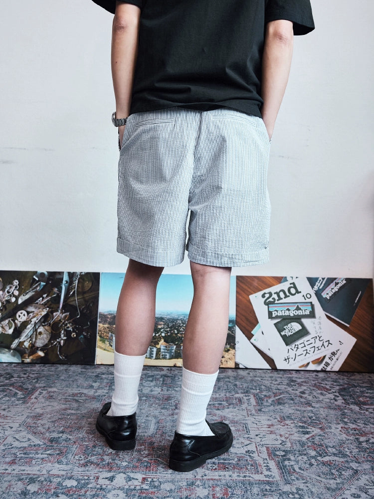 seersucker shorts, trousers, casual stripes, summer youth, ivy and ivy shapes are versatile