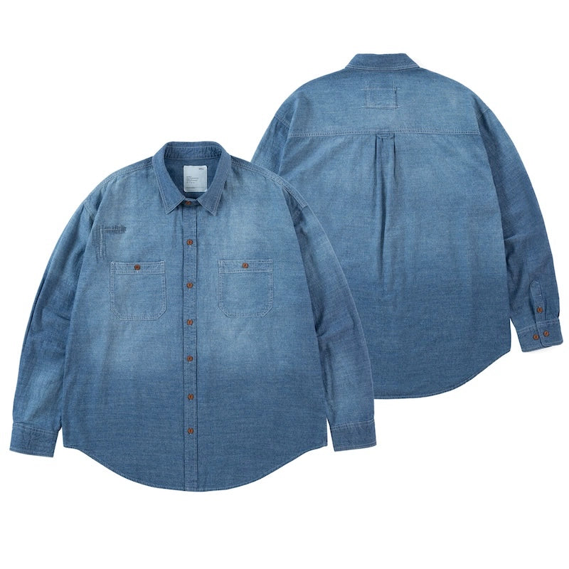 Long sleeve denim shirt jacket