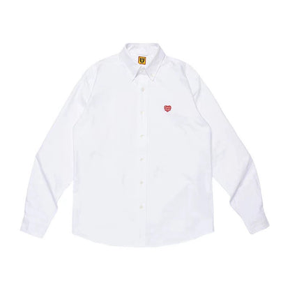 Japanese retro striped long sleeve shirt retro lovers cotton shirt