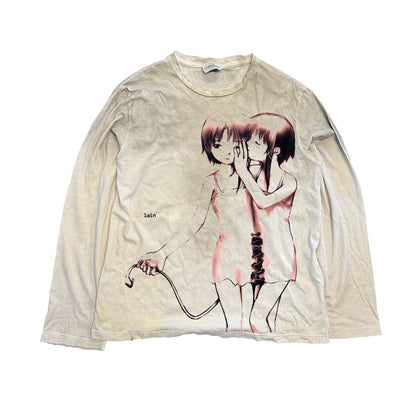 Illustrated Punk Distressed Long Sleeve T-Shirt – Vintage Loose Unisex