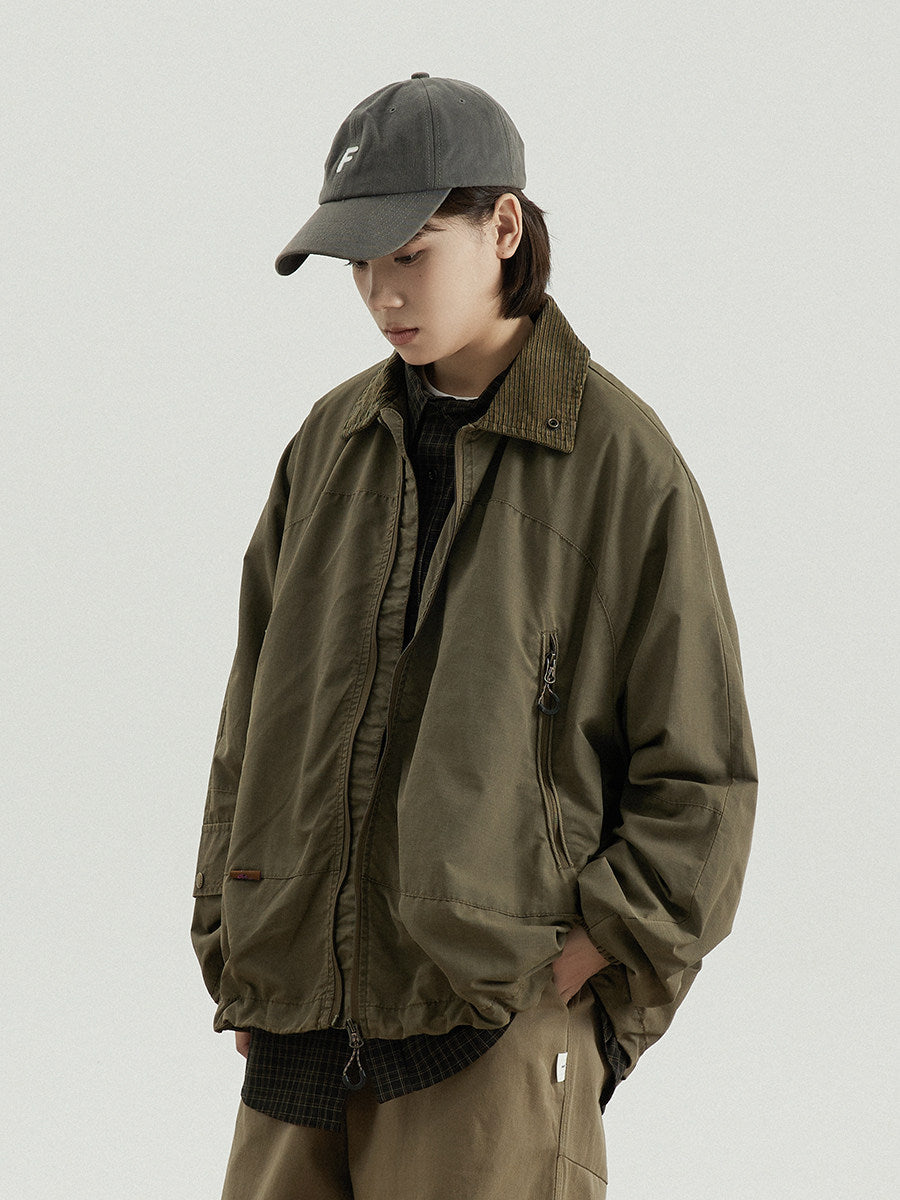 Japanese Vintage Workwear Lapel Jacket – Relaxed Unisex Chore Coat