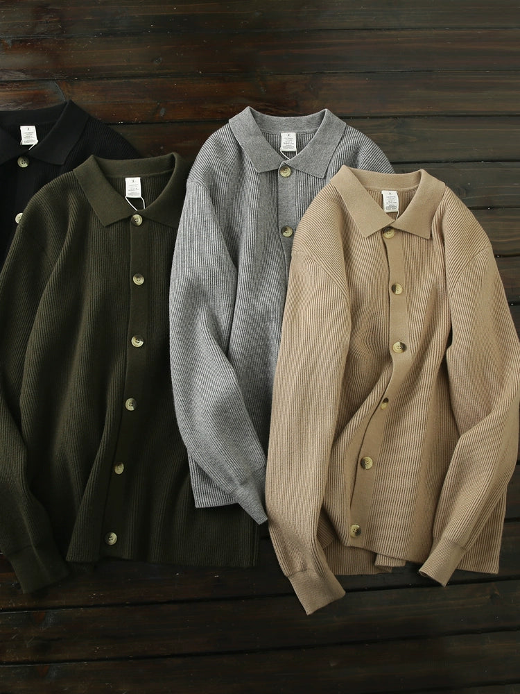 Super soft Andy velvet! Anti-pilling! HEAVY 570G MEN'S AUTUMN WINTER LAPEL THICKENED CARDIGAN KNITTED SWEATER JACKET