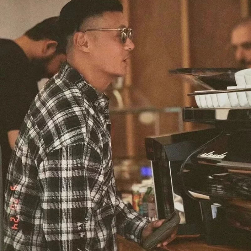 Long sleeve plaid shirt heavy