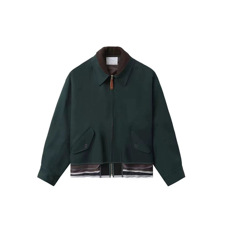 Japanese relaxed-fit layered-lapel wool tweed jacket