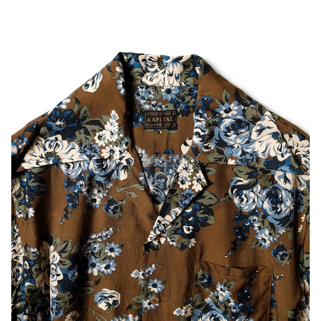 Japanese casual Hawaiian floral Madonna Cuban collar short-sleeved shirt