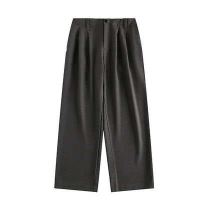 Japanese Retro Double Pleated Wide-Leg Suit Pants – Oversized Unisex Slacks