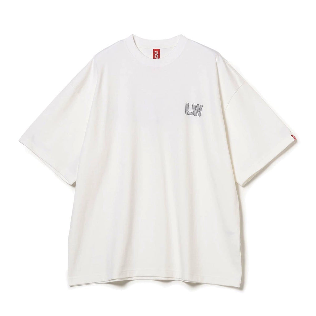 Japanese letter print short-sleeved T-shirt for men pure cotton loose casual T-shirt