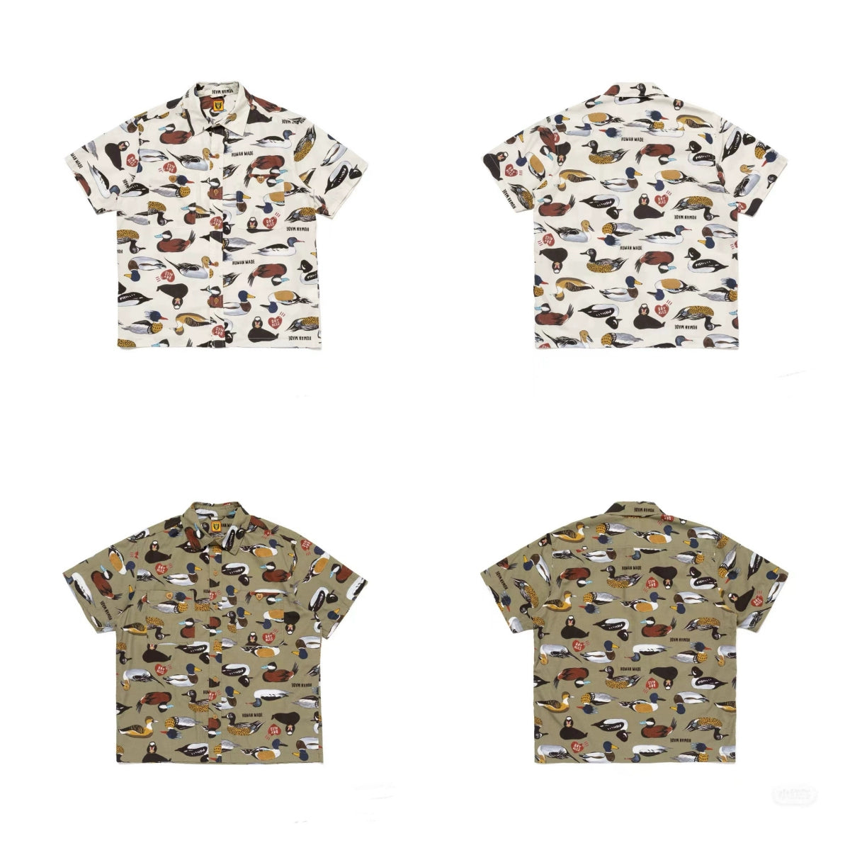 Japanese summer full print short sleeve shirt thin loose casual Hawaiian style