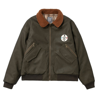 American Vintage Embroidery Cotton Jacket – Lambswool Men – Japanese vintage | yamalin clothes | Yamalinclothes