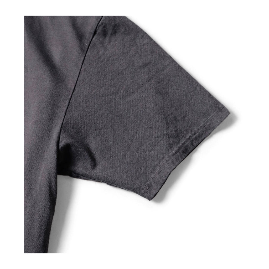 Japanese batik wash distressed cracked fun print crew neck loose T