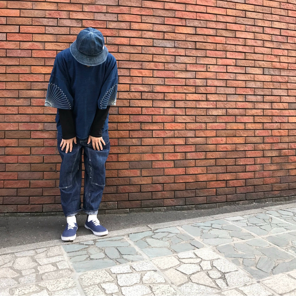 Tianzhu cotton embroidery pattern men and women same paragraph five-point sleeve T-shirt short sleeve