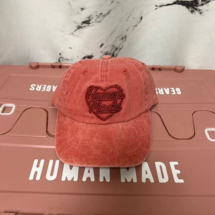 Japanese love embroidered sunhat retro washed old hat