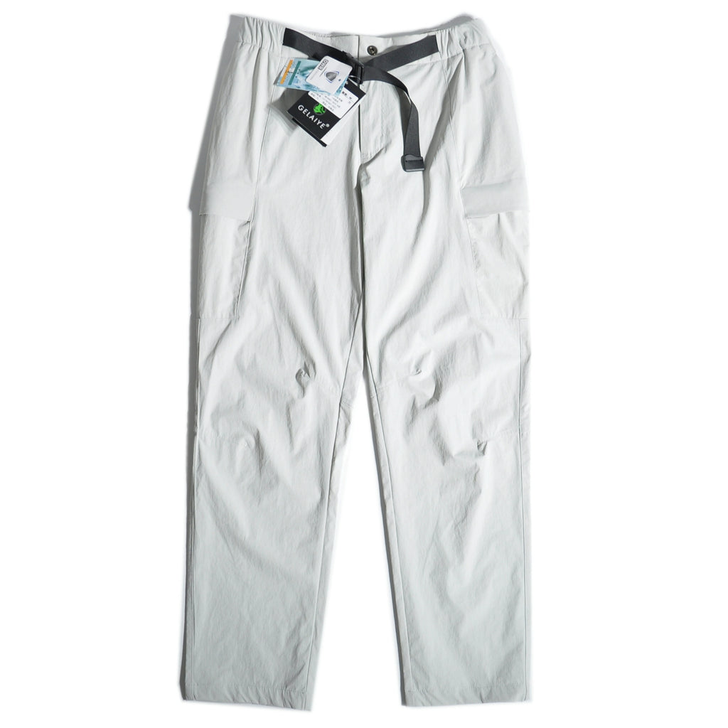 Spring/summer thin mountain outdoor quick-dryer energy wind multi-pocket cargo pants loose straight slim fit stretch slacks