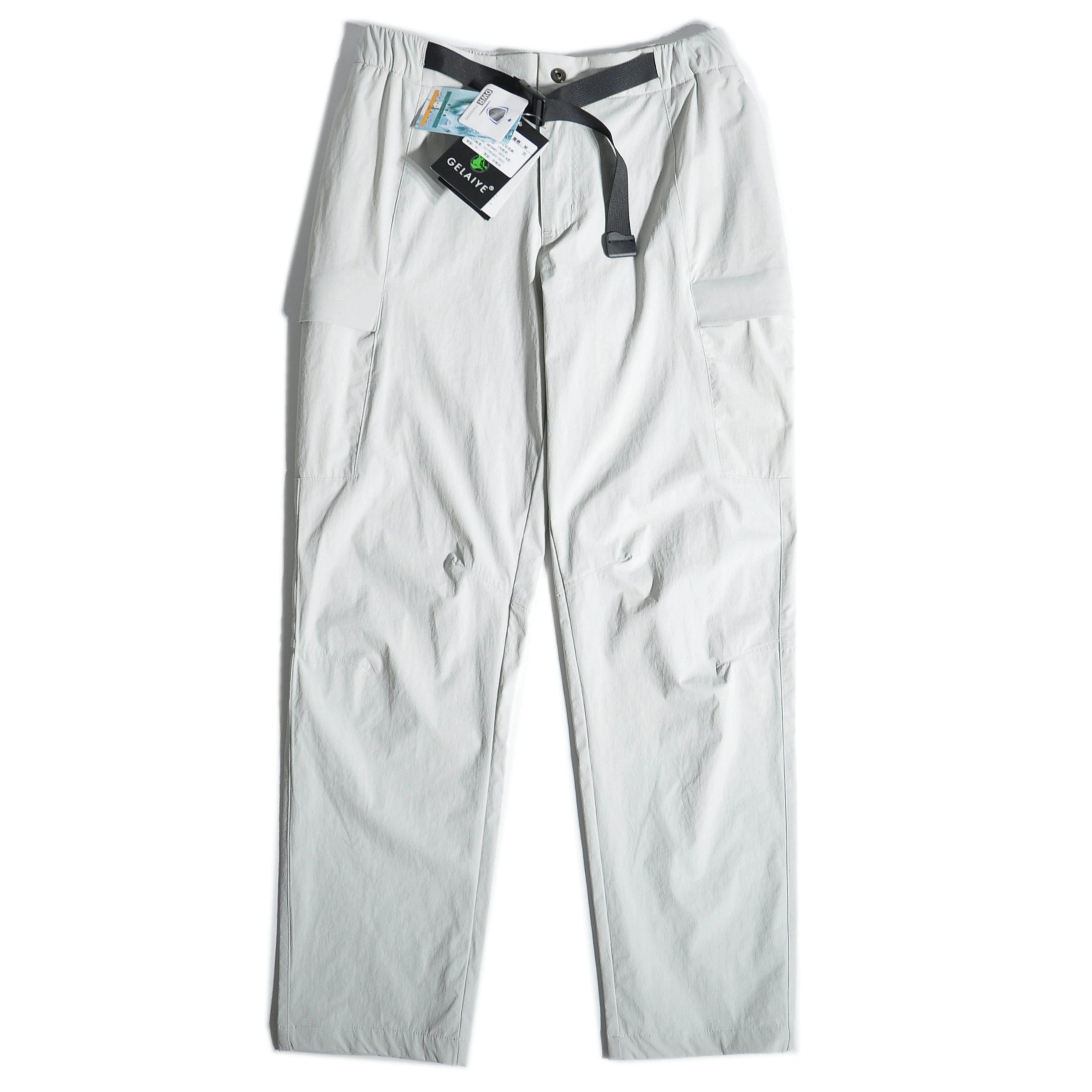 Spring/summer thin mountain outdoor quick-dryer energy wind multi-pocket cargo pants loose straight slim fit stretch slacks