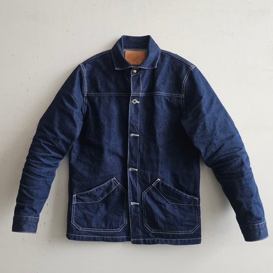 Indigo Denim Jacket – Windsor Collar – Coats Jackets | japanese streetwear | vintage workwear | unisex | Yamalinclothes