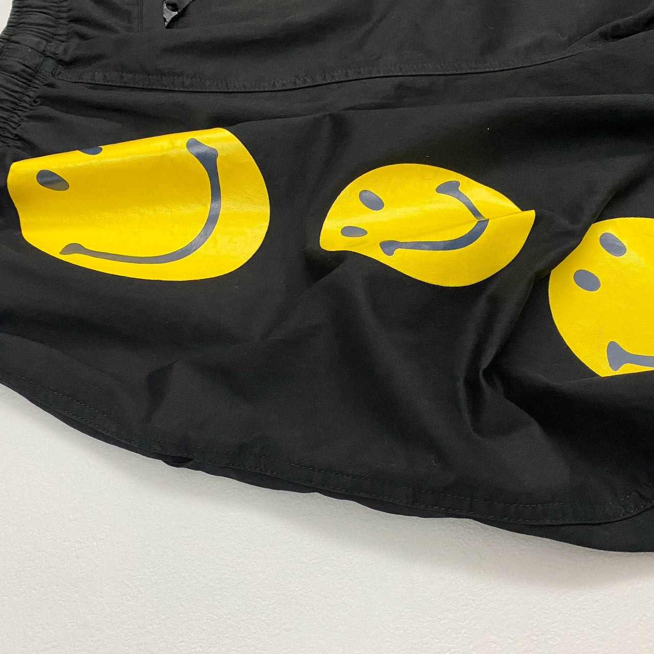 smiling face print Japanese retro trendy loose men's and women's casual shorts