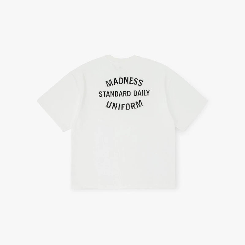 Locomotive letter round neck cotton T-shirt