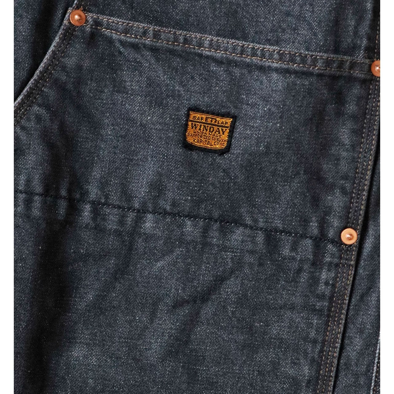 24SS Japanese casual denim denim drawstring large pocket casual logging pants