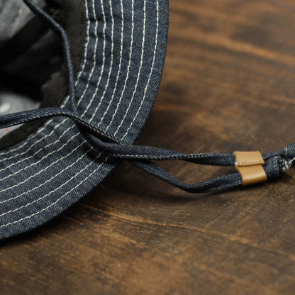Handmade Embroidery Patchwork Bucket Hat – Japanese Indigo Denim Unisex Sun Hat – Japanese vintage | yamalin clothes | Yamalinclothes