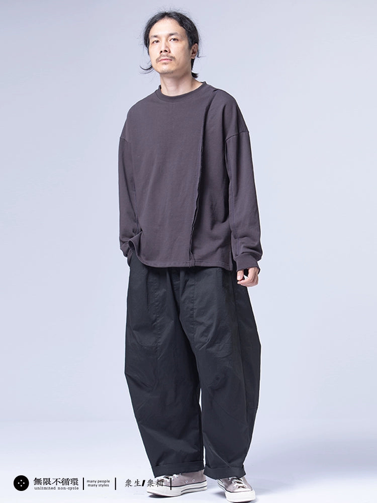 Original design men's casual loose round neck sweatshirt N