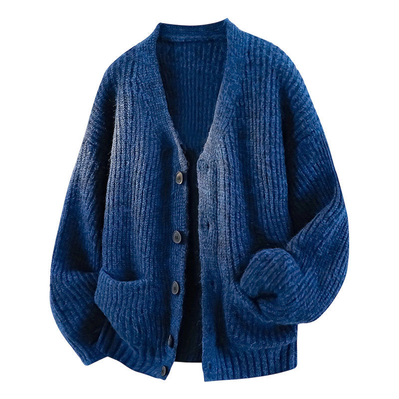 Japanese Woolen Knit Cardigan – Lazy Style Men's Sweater – Japanese vintage | yamalin clothes | Yamalinclothes
