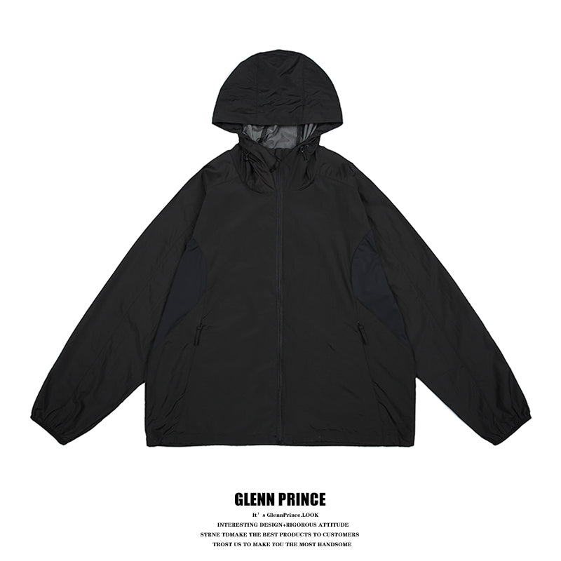 Mountain UPF50+ Mesh Patchwork Hood Light Sunscreen Clothing Men's 2025 Summer Couple Sunscreen Clothing