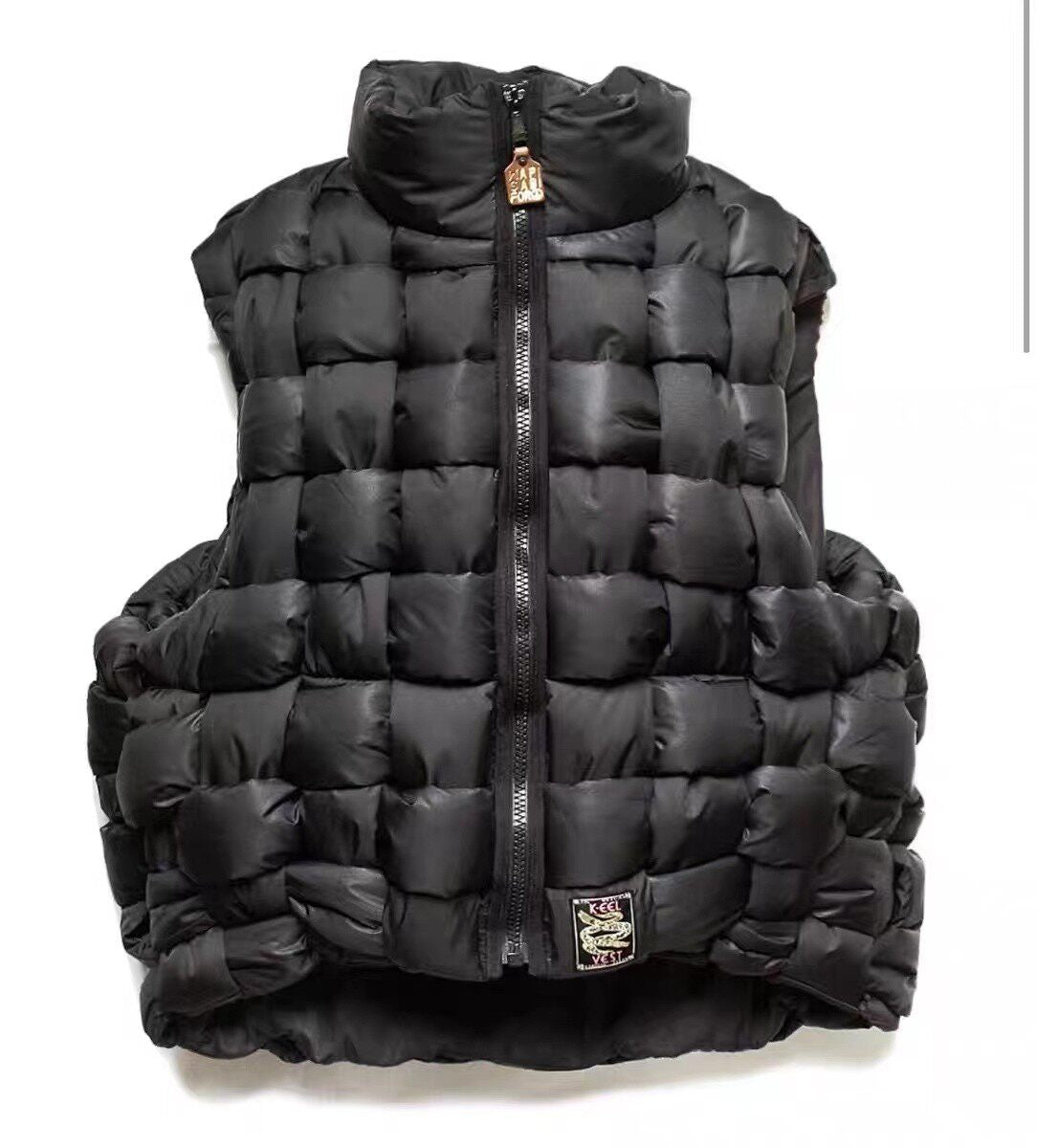 Double-Sided Cotton Woven High-Neck Vest – Warm Sleeveless Unisex – Vests | japanese streetwear | vintage workwear | unisex | Yamalinclothes