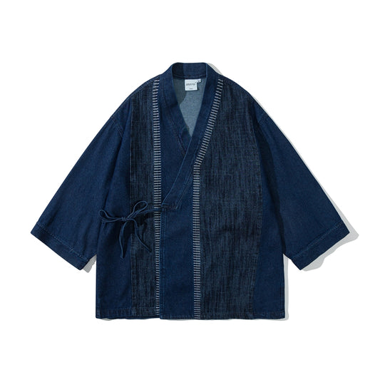 Japanese retro robe new summer loose short-sleeved shirt men
