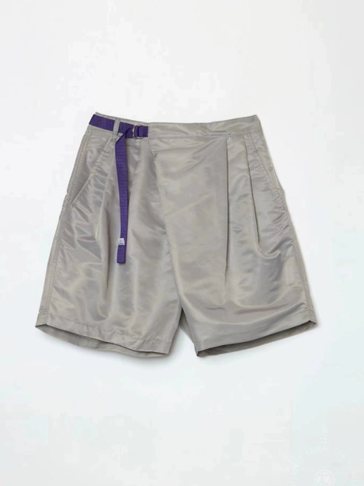 Japanese two-tone nylon waterproof webbing adjusts loose casual shorts