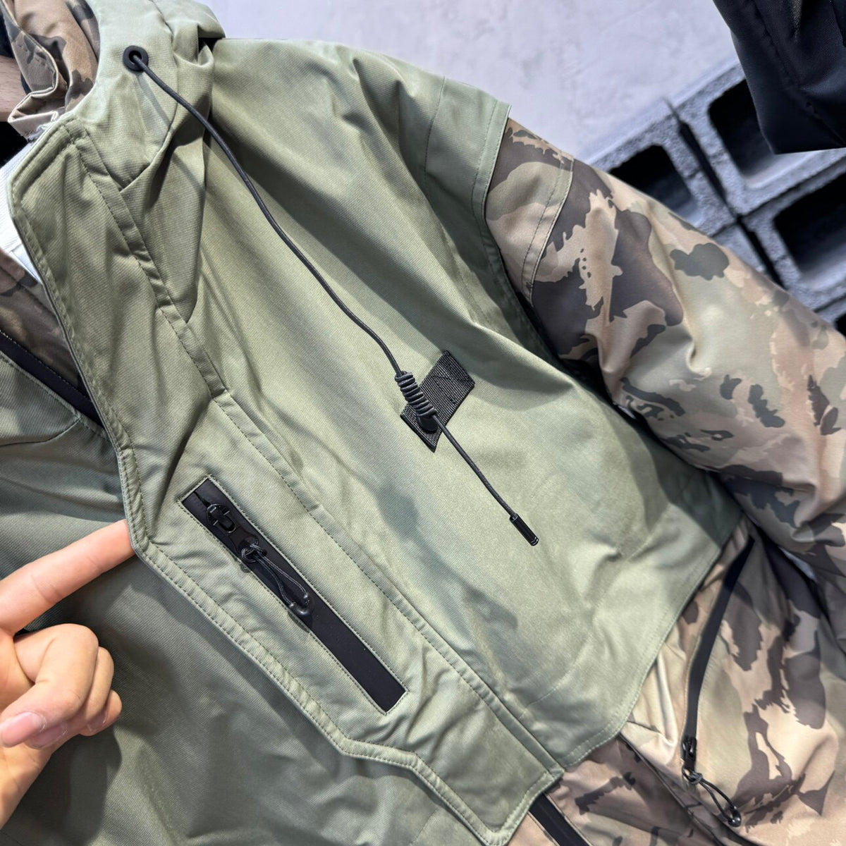 Camouflage Patchwork Hooded Down Jacket – White Duck Down Warm Loose Unisex – | japanese streetwear | vintage workwear | unisex | Yamalinclothes