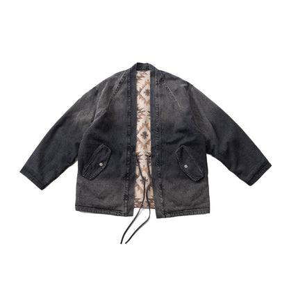 Reversible Denim Jacket – Washed Tie Front | Yamalinclothes