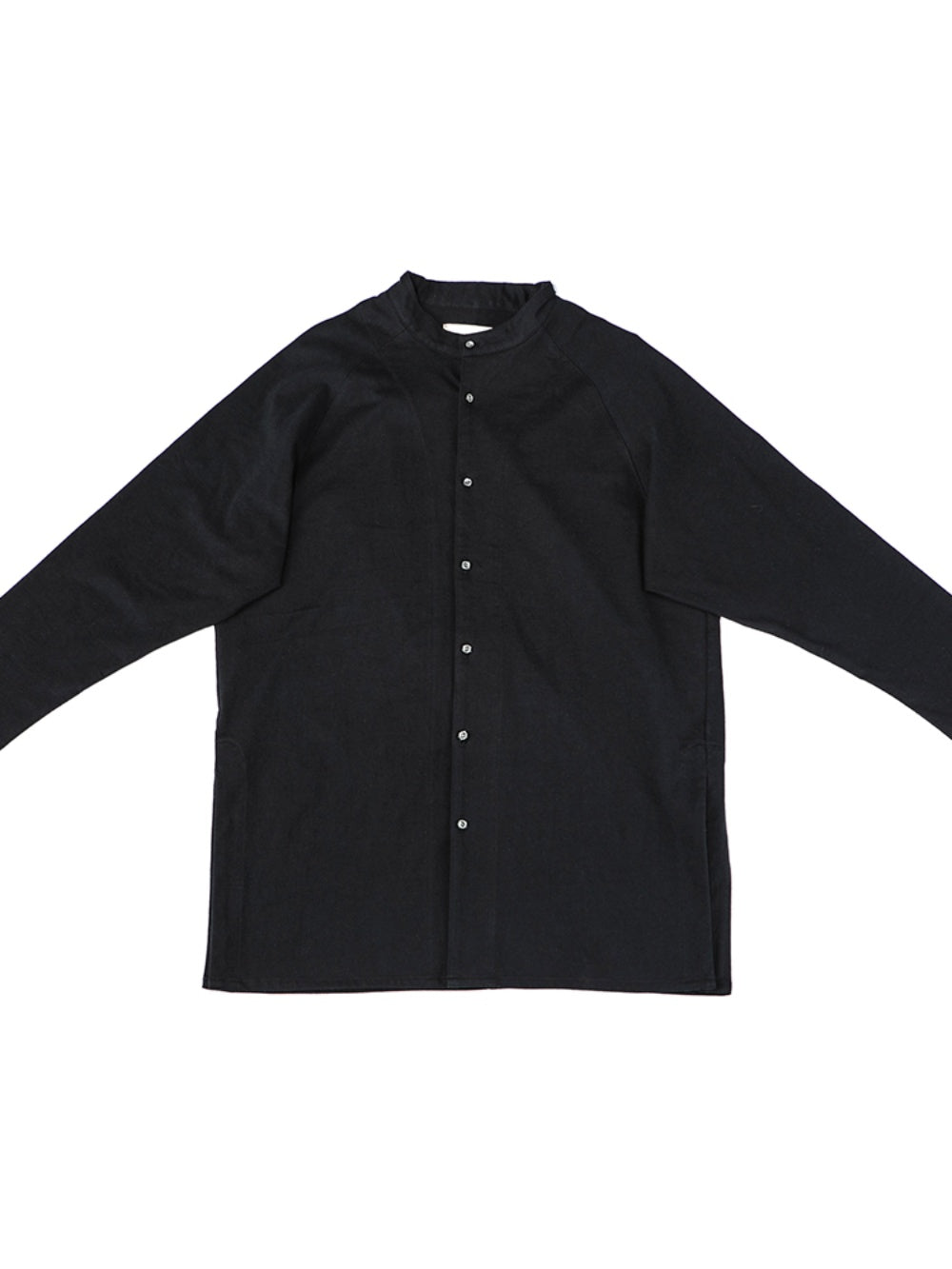 Original design sense niche national style stand collar pure cotton loose long-sleeved shirt men