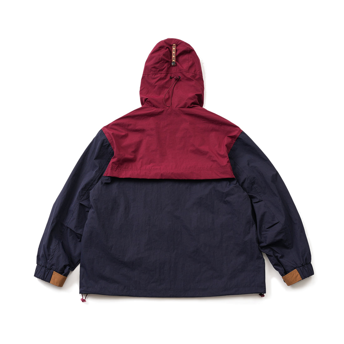 Japanese men's vintage color-block hooded outdoor windproof multi-pocket casual jacket for young men and women