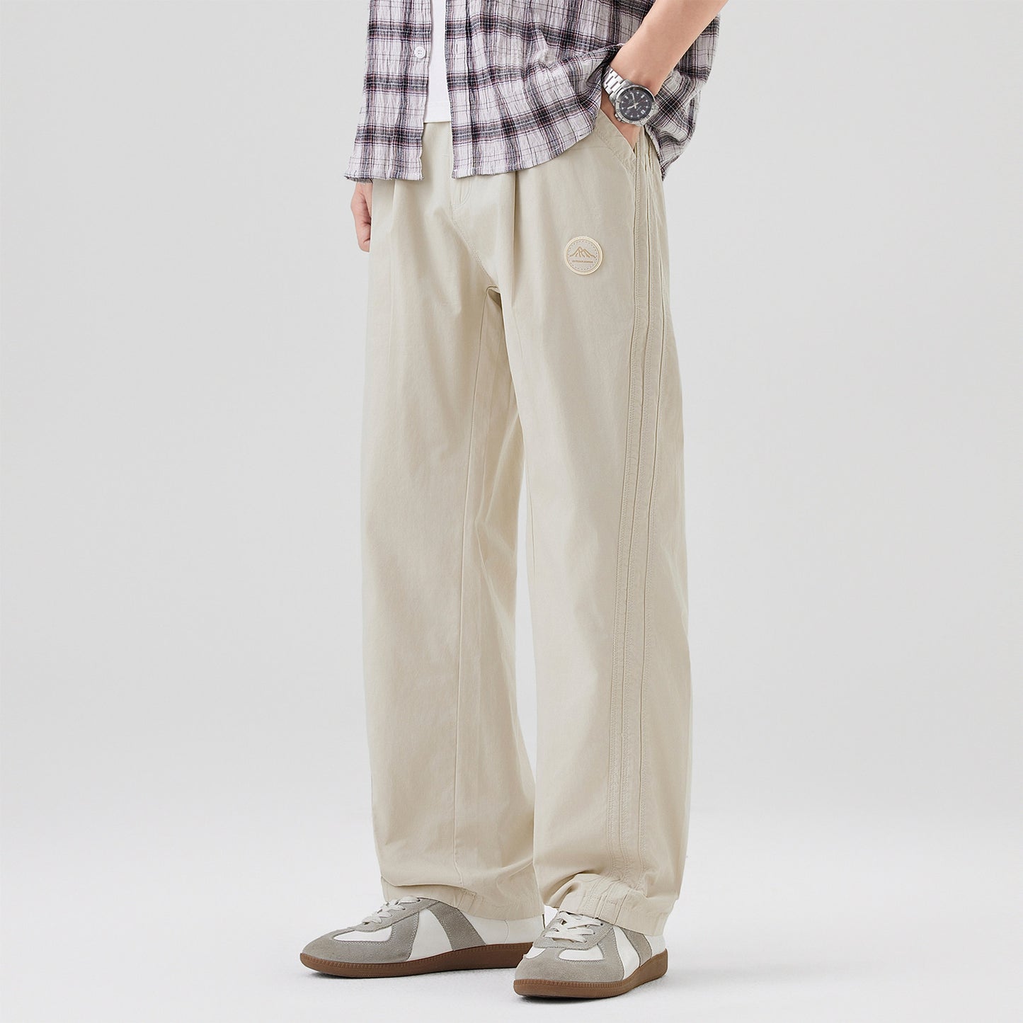 2026 Spring/Summer 170g Lightweight Japanese Cotton Straight Slacks Men's Wide-Leg Anti-Wrinkle Cargo Pants | Japanese vintage | yamalin clothes | Yamalinclothes