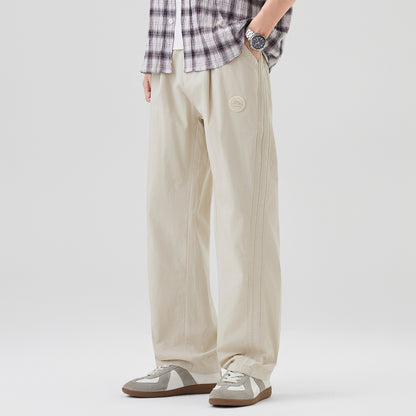 2026 Spring/Summer 170g Lightweight Japanese Cotton Straight Slacks Men's Wide-Leg Anti-Wrinkle Cargo Pants | Japanese vintage | yamalin clothes | Yamalinclothes