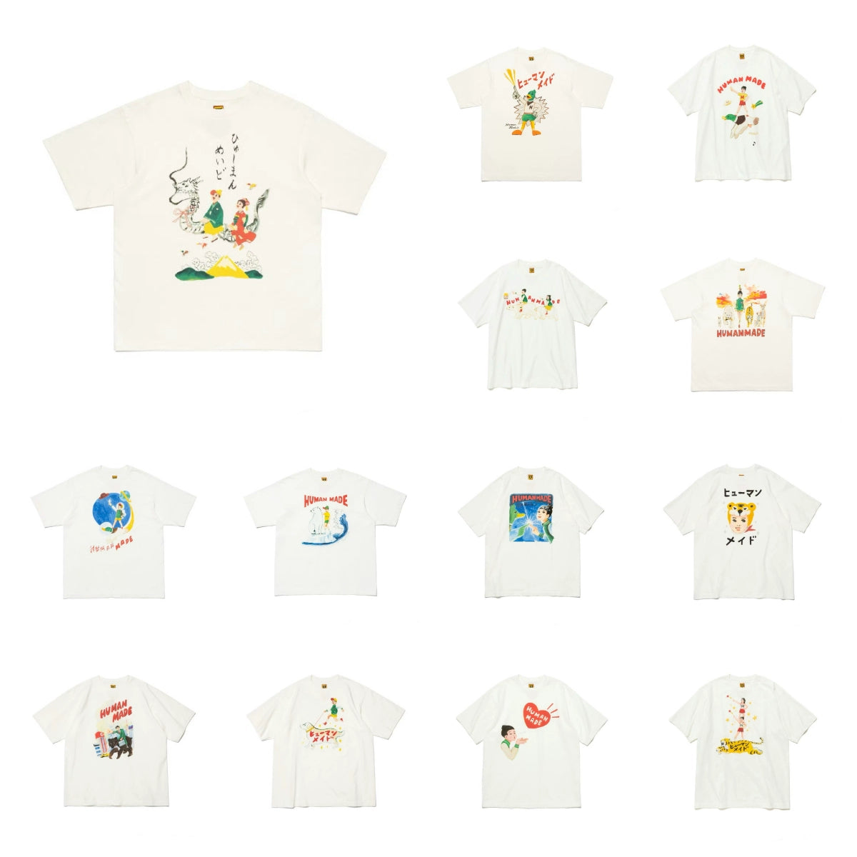 Japanese summer heavy short-sleeved T-shirt illustration series nigo short tee