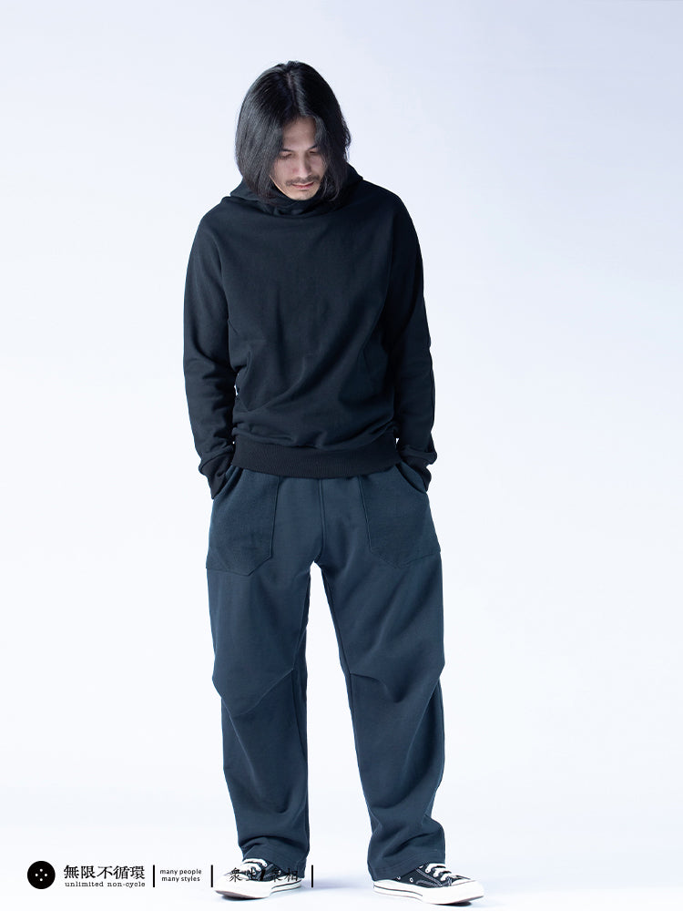 Original design men's terry casual loose elastic waist drawstring pants