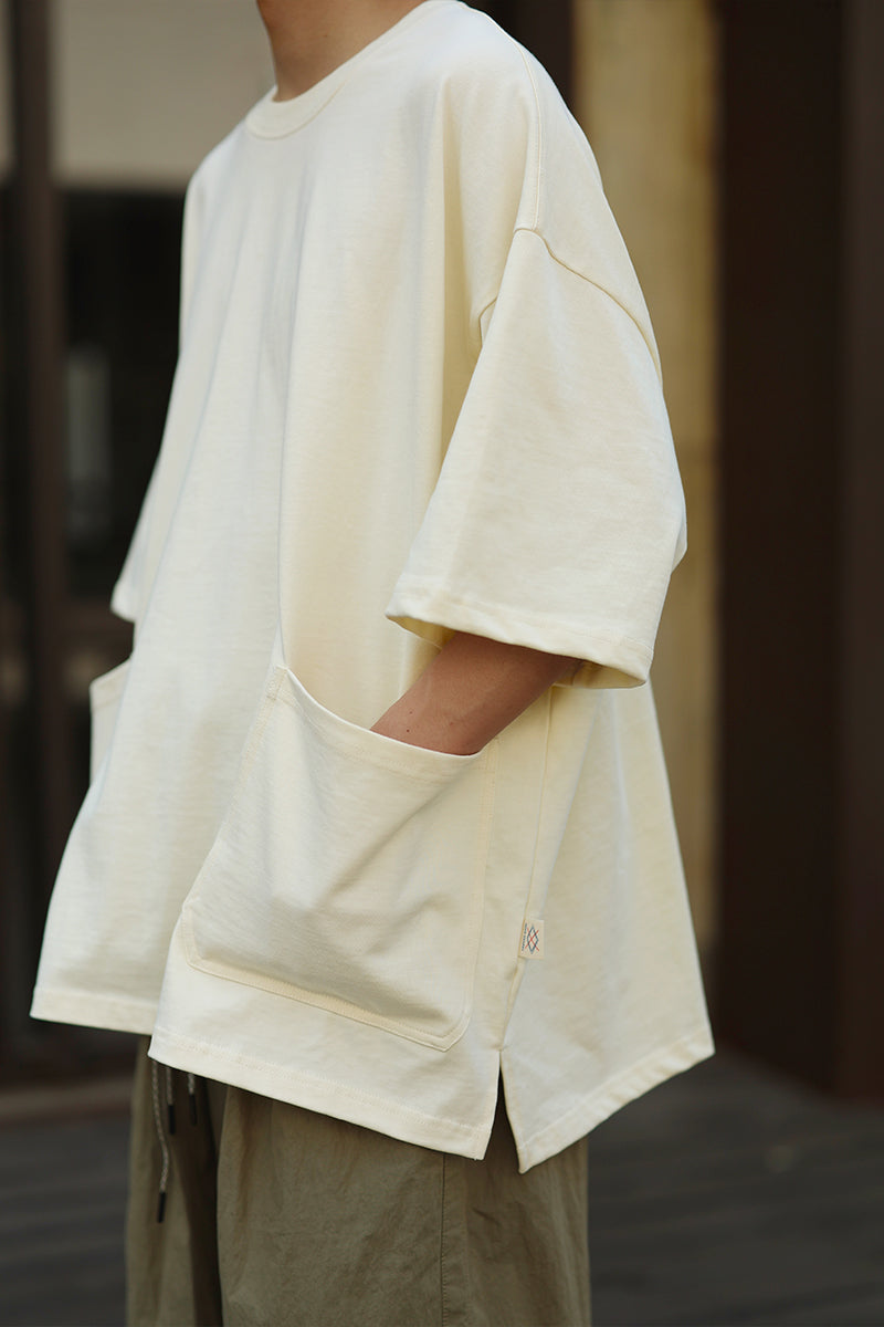 Japanese-style large wide short sleeve tee bat sleeve