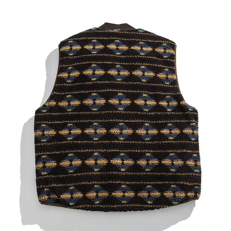 Reversible Japanese Ethnic Cotton Vest – Thickened Oversized Unisex Sleeveless Jacket