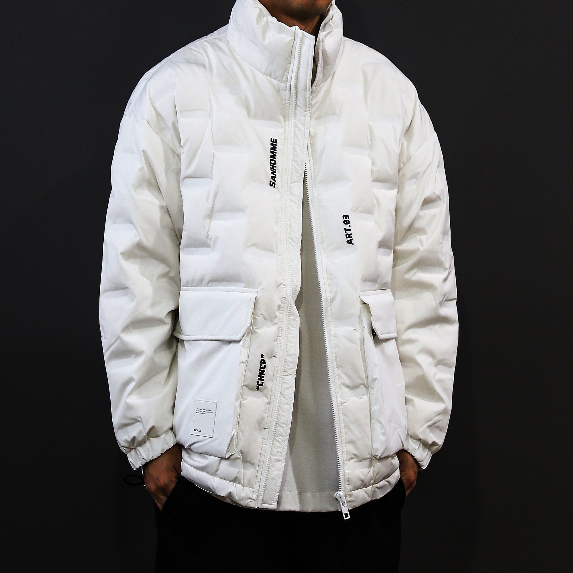 90 white duck down down jacket men's retro plus size light winter men's lightweight trendy couple stand-up collar jacket