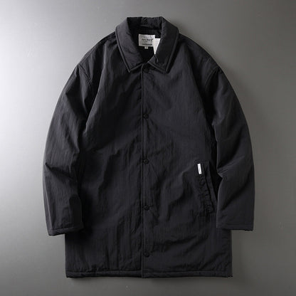 Japanese Retro Mid-Length Padded Coat – Oversized Unisex – Japanese vintage | fall outfits 2026 | fall winter outfits | classy winter outfits | lazy comfy outfits | japanese streetwear | vintage workwear | yamalin clothes | Yamalinclothes